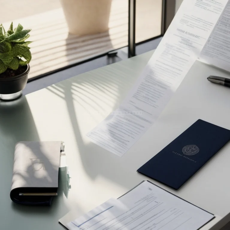 Illustration of legal documents and filing process